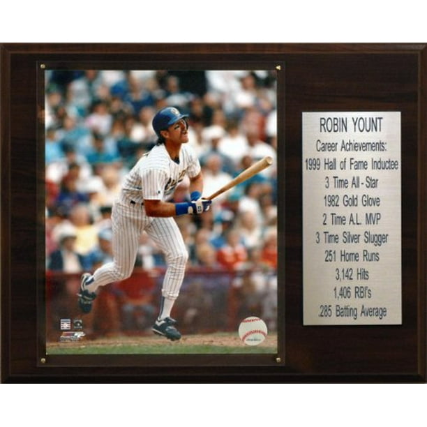 MLB Robin Yount Milwaukee Brasseurs Carrière Stat Plaque