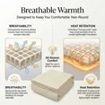 thumbnail image 5 of Santa Grace Honeycomb Thermal Waffle Blanket 100% Cotton Full Ivory, 5 of 10
