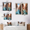 thumbnail image 4 of Designart "Journeying Endlessly in the Canyon VIII" Canyon Wall Art Set Of 2 - Teal Landscapes Gallery Wall Set For Home Decor, 4 of 7