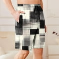 thumbnail image 6 of VgaVtl Elastic Waist Men Shorts Mens Shorts Big and Tall Plaid Regular Drawstring Vacation Casual Shorts,Gray M, 6 of 6
