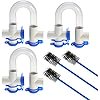3Pack 3/4" Standard Condensate Trap with 18" Cleaning Brush PVC Transparent U Trap for HVAC Systems, Air Conditioner, Effectively Drains Condensate
