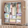 thumbnail image 4 of E-Greetshopping Portable Closet Organizer, 67"x49"x18" Wardrobe Closet with 3 Hanging Rods, 6 Clothes Storage Organizer Shelves, Easy to Assemble, Dustproof Non-woven Fabric Closet Storage(Black), 4 of 6