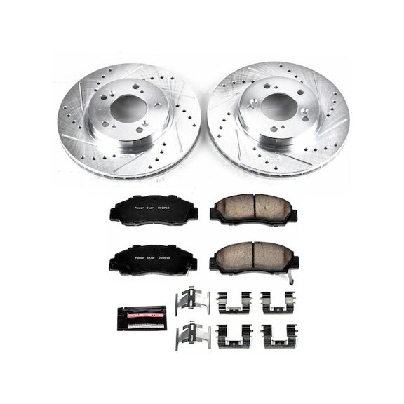 Front Brake Pad and Rotor Kit - Compatible with 1997 - 2001 Honda CR-V 1998 1999 2000