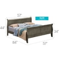 thumbnail image 2 of Glory Furniture Louis Phillipe Full Sleigh Bed in Gray, 2 of 6