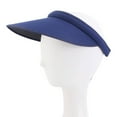 thumbnail image 3 of WTXUE Visor Hats for Women Bald Cap Summer Outdoors Women Wide Brim Straw Hat Beach Golf Sun Hats Travel Ponytail Sun Cap Workout Hat Sun Hat Wide Brim Hat Navy One Size, 3 of 3