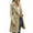 Khaki, variant on Women'S Double Breasted Long Sleeves Long Trench Coat Windproof Classic Lapel Slim Overcoat with Belt Khaki S