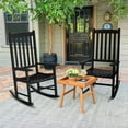 thumbnail image 3 of ZENY Outdoor Rocking Chairs, Black, 3 of 10