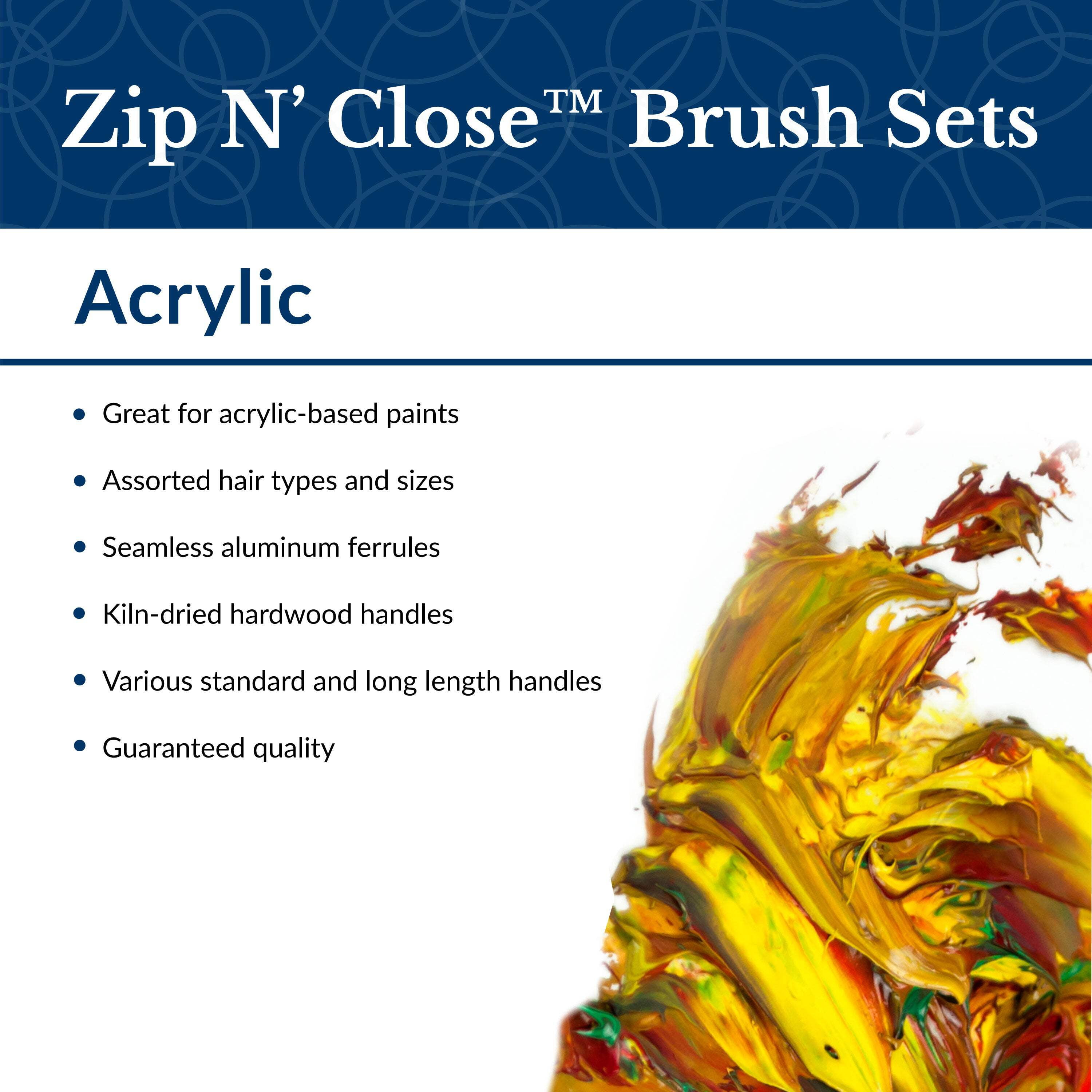 (2 pack) Royal & Langnickel Assorted Shaped White Taklon Art Brushes 5 piece