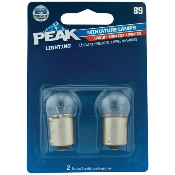 PEAK Mini Indicator Halogen Automotive Bulb 89 - Universal Fit, 13V, 1W, White