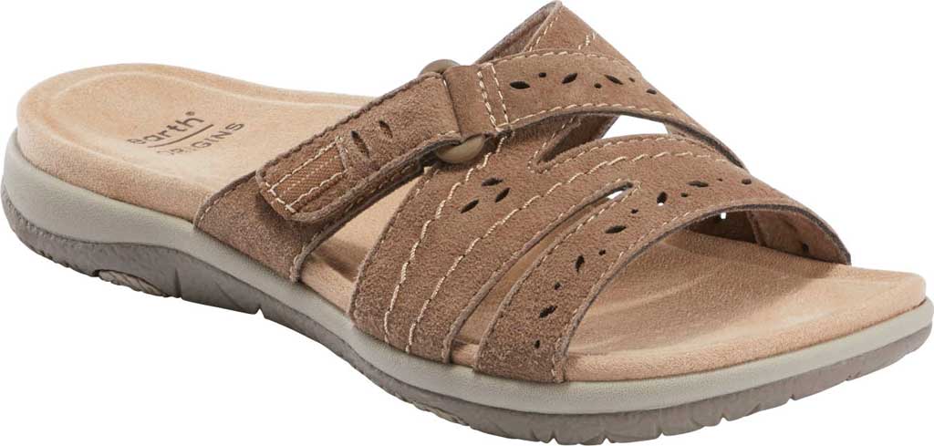 Women's Earth Origins Savoy Shantel Slide Sedona Brown Chrome Free Pig  Suede 6.5 M - Walmart.com