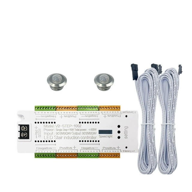 Stair Light Strip LED Motion Sensor 32 Channel Controller Indoor Motion Night Light 12V/24V Flexible Strip For Stair Lights