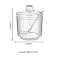 thumbnail image 3 of 4 Pcs 10 Oz Clean Acrylic Sugar Bowl Spice Jar Spice Storage Pot with Lid and Spoon Home and Kitchen Decor (330ML), 3 of 8