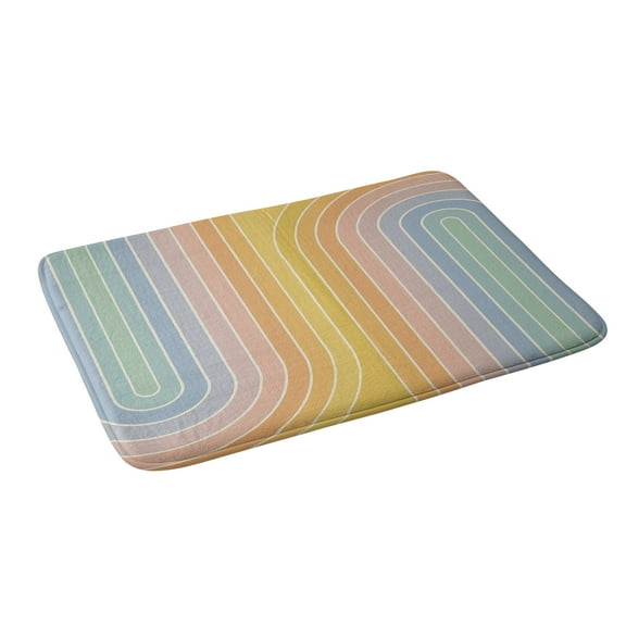 Society6 Colour Poems Gradient Curvature Iii Bath Mat 34" x 21"