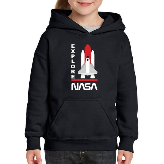 NASA Nasa Shuttle Explore Hoodie Juniors -NASA Designs, Medium