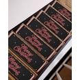 thumbnail image 3 of Merry Christmas Stair Treads for Wooden Steps Indoor Runner Rug Carpet, Black Xmas Star Red Stripes Winter 10 Pieces Peel and Stick Staircase Step Treads Covers Washable Throw Door Mats, 30"x8", 3 of 7