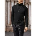 thumbnail image 5 of COOFANDY Men's Casual Slim Fit Turtleneck T Shirts Lightweight Basic Cotton Pullovers, 5 of 11