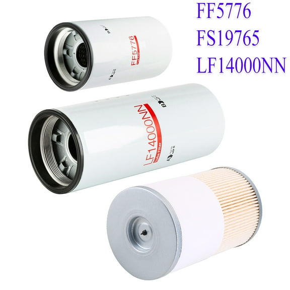 LF14000NN, FF5776, FS19765 For Cummins ISX Oil Change Kit Fuel Filters