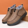 thumbnail image 2 of NOKIO Men's Spring And Autumn Winter Large Size Cotton Shoes Plus Velvet Thickened Light Bottom Thick Bottom Non Slip Warm Snow Boots Men'S Leisure Snow Ground Shoes, 2 of 5