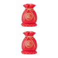 thumbnail image 1 of Cateissary Resin Flower Vase Blessed Bag Shape Centerpiece Figurine Art Decor Sculpture Rojo Grande 2Conjunto, 1 of 1