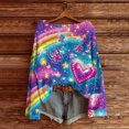 thumbnail image 2 of Women's Valentine's Day Knit Tees Trendy Long Sleeve Loose Crewneck Valentines Party Casual Shirts Fashion Clothes, 2 of 5