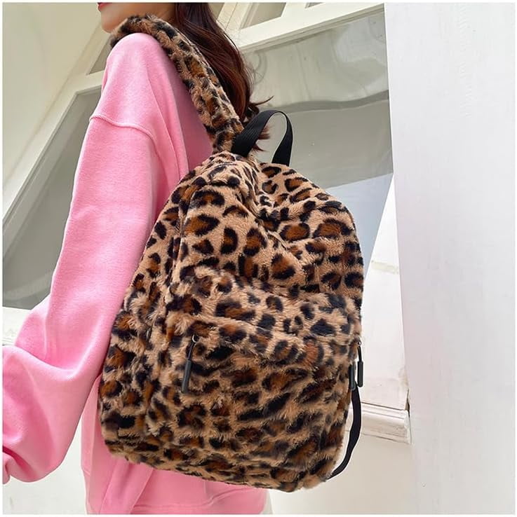 Fashion Backpack Y2K Purse Backpack, Cute Fuzzy Daypack Grunge Alt
