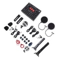 thumbnail image 3 of Kit De Micrófono De Condensador, Juego De Tarjeta De Sonido En Con Reducción De Ruido, 16 Efectos De Sonido, Iluminación LED Colorida, 120 KHz, 24 Bits, Con Brazos, 3 of 7