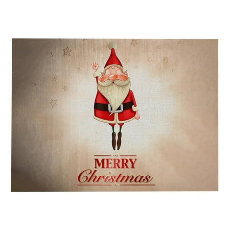 

Naughtyhood Christmas Home Textiles Christmas Placemat Family Table Atmosphere Arrangement Supplies Decorations Clearance sale
