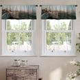 thumbnail image 2 of LALILO Kitchen Curtain Valance Ancient Castle Snake Rod Pocket Window Curtain 52"x 18" Set of 2, 2 of 7