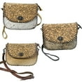thumbnail image 7 of Urbalabs Western Crossbody Purse Genuine CowHair Cork Flap Leather Handbag Tote Bag Women Zipper Hand Stitched (Tan), 7 of 7