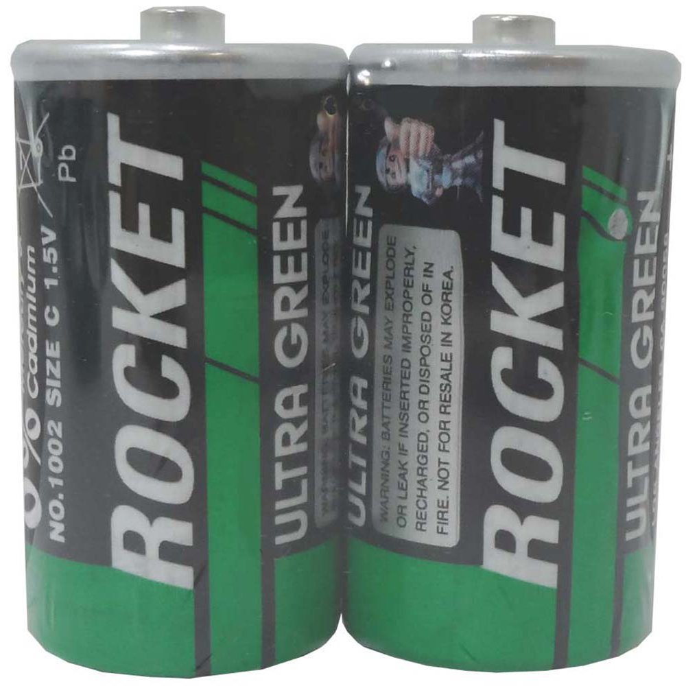2 Piece Package Heavy Duty Rocket Brand "C" Cell Batteries ( Pack of