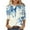 Blue Tops for Women _v, variant on Women's Summer Clothes Spring Elegant Shirts Y2K Tops Dressy Casual Vintage 3/4 Sleeve Tunic Tops for Lady Loose Fit Flowy Fashion 2024 Round Neck Blouse Tie Dye Floral Print Blue T Shirts S