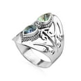 thumbnail image 2 of Grand Reflection Filigree Teardrop Abalone Sterling Silver Ring-8, 2 of 5