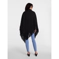 thumbnail image 2 of Scenario Women's Fringe Shawl, Black Soot, 2 of 4