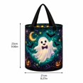thumbnail image 3 of Halloween Glowing Trick-or-Treat Basket | Canvas Candy Bucket with Handles, Light Up Designs, 3 of 3