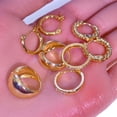 thumbnail image 3 of Hoop Earrings,14K Gold Plated Stud Earrings for Women Hypoallergenic Cubic Cartilage Zirconia Earrings 4 Pairs Set, 3 of 8