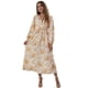 thumbnail image 1 of Vestido floral bohemio suelto informal para mujer, manga larga, maxi vestido de verano para playa, M, 1 of 5