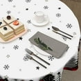 thumbnail image 4 of Christmas Round Tablecloth 60 Inch Winter Christmas Trees Snowflake Black and Red Buffalo Plaid Table Cloth Christmas Holiday Polyester Circle Table Cover for Dining Room Home Decor, 4 of 7