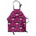 thumbnail image 1 of Cinco de Mayo Apron, Continuous Pattern with Flowers and Sugar Skull Sombrero, Unisex Kitchen Bib with Adjustable Neck for Cooking Gardening, Adult Size, Dark Magenta Multicolor, by Ambesonne, 1 of 4