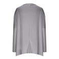 thumbnail image 4 of XuJwPNcy Womens Oversized Long Sleeve T-Shirts with Pockes Casual Crewneck Solid Tunic Tops with Pocket（Gray,XX-Large), 4 of 6