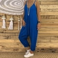 thumbnail image 2 of Womens Clothes Clearance asdoklhq Womens Jumpsuits and Rompers,Sleeveless Jumpsuit Ladies Casual Loose Playsuit Long Trousers, 2 of 7