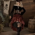 thumbnail image 5 of Pirate Costume Women Outfits Renaissance Corset Steampunk Skirt Top Pirate Accessories Full Halloween Costume, 5 of 8
