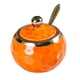 thumbnail image 4 of Azucarero de , tarro de condimentos, recipiente de azúcar de cerámica, recipiente , recipiente de condimentos para cocina, encimera, Naranja redonda, 4 of 9