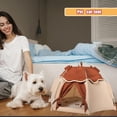 thumbnail image 3 of Carpa para Gatos Gigreinc Casa para Perros Interior Gato Beige Grande, 3 of 6