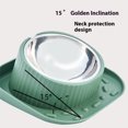 thumbnail image 6 of Tvtnvo Dog Bowl Pet Bowl Stainless Steel Spill Proof Non Slip Feeding and Water Bowl Slanted Mouth Neck Guard Easy Clean Detachable No Mess Anti Skid Base for Pets and Dogs Green 7.7in, 6 of 7