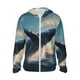 thumbnail image 1 of Fotbe Dancing Whale Chaqueta con Protección Solar UPF 50+ para Hombre y Mujer, Camisa con Capucha y Bolsillos-Large, 1 of 7
