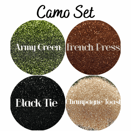 Glitter Heart Co. Glitter - High Quality Polyester Glitter - Camo Set