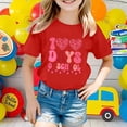 thumbnail image 2 of PMVFHDE T-Shirts pour Filles Hauts d'Été 2025 Mode Filles Hauts T-Shirts Fille Hauts d'Été Filles et Garçons T-Shirt Col Rond Manches Courtes Décontracté Rouge, 1-2 Ans, 2 of 4