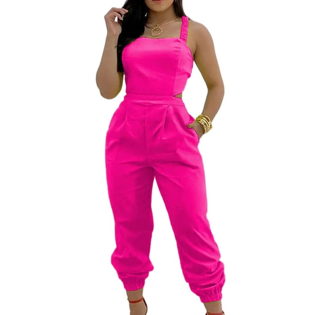 Glonme Women Long Pants Sleeveless Romper Floral Jumpsuits Vacation Sexy Harem Pant Casual