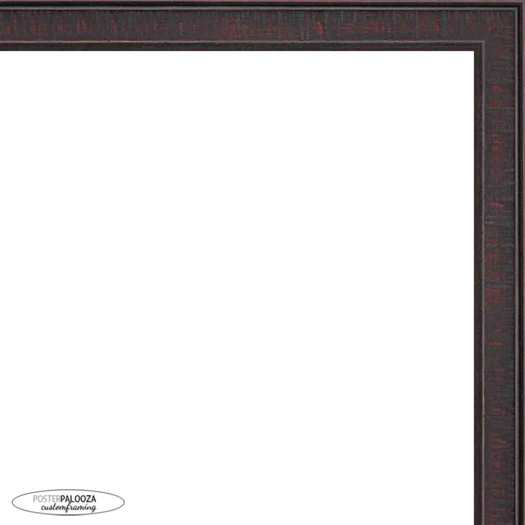 18x24 Textured Brown Picture Frame - UV Acrylic, Foam Board Backing, Hanging Hardware