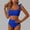 Blue, variant on Tummy Control Womens Bikini Swimsuits High Waisted 2 Piece Swimwear Summer 2026 Tie Shoulder Swim Suits,M